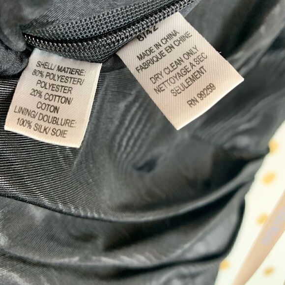 Vera Wang Ruched Moire LBD Sheath Dress Size 8 - Picture 5 of 5